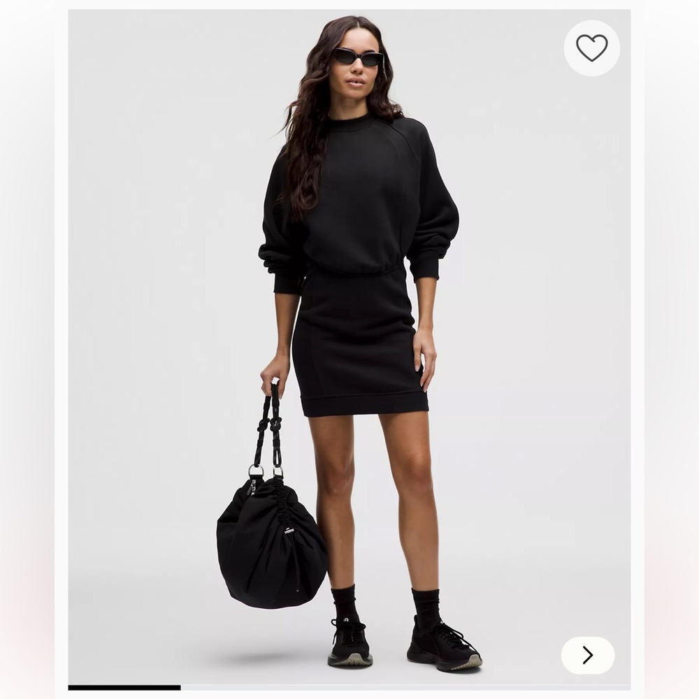 LULULEMON Scuba Long-Sleeve Dress Black Size 4 BRAND NEW
